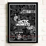 Rock band Arctic Monkeys White Coated Paper Posters Wall Home Bar Posters Home Decor Gift Frameless