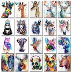 SDOYUNO 40x50cm Frameless Painting By Numbers Animals On Canvas Pictures By Numbers Home Decoration DIY minimalism Style