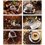 Evershine 5D DIY Diamond Painting Coffee Full Drill Square Landscape Cross Stitch Mosaic Full Layout Kitchen Wall Decoration