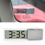 Car Clock Mini Transparent LCD Display Digital with Sucker Glass Car  electronics Ornaments accesorios para moto