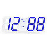 Modern 3D LED Digital Wall Clocks Snooze Function USB Charging Built In Battery Desk Table Alarm Clock Nightlight For Home Decor