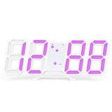 Modern 3D LED Digital Wall Clocks Snooze Function USB Charging Built In Battery Desk Table Alarm Clock Nightlight For Home Decor