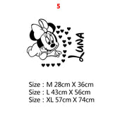 Cartoon Custom Name Mickey Mouse Minnie Vinyl Wall Sticker Decor For Kids Room Decoration Nursery Room  wall decal stickers