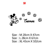 Cartoon Custom Name Mickey Mouse Minnie Vinyl Wall Sticker Decor For Kids Room Decoration Nursery Room  wall decal stickers