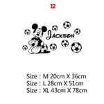 Cartoon Custom Name Mickey Mouse Minnie Vinyl Wall Sticker Decor For Kids Room Decoration Nursery Room  wall decal stickers