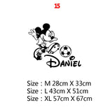 Cartoon Custom Name Mickey Mouse Minnie Vinyl Wall Sticker Decor For Kids Room Decoration Nursery Room  wall decal stickers