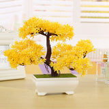 Pine Tree Simulation Flower Artificial Plant Bonsai Fake Green Pot Plants Ornaments Home Decor Craft