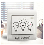 DIY Funny Cute Light bulb toilet paper Switch Stickers Wall Stickers Home Decoration Bedroom Parlor Decoration hot