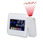 LED Digital Projection Alarm Clock With Weather Station Thermometer Date Display Digital Table Clock USB Charger Alarm Clock New