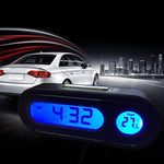 Mini Electronic Clock Time Watch Auto Dashboard Electronic Clocks Luminous Thermometer Adeeing Automotive Parts Accessories