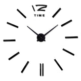 sale wall clock watch clocks 3d diy acrylic mirror stickers Living Room Quartz Needle Europe horloge free shipping