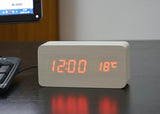 FiBiSonic Alarm Clocks with Thermometer ,Wood Wooden Led clocks, Digital Table Clock,Electronic Clocks With Cost