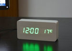 FiBiSonic Alarm Clocks with Thermometer ,Wood Wooden Led clocks, Digital Table Clock,Electronic Clocks With Cost