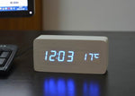 FiBiSonic Alarm Clocks with Thermometer ,Wood Wooden Led clocks, Digital Table Clock,Electronic Clocks With Cost