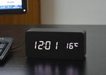 FiBiSonic Alarm Clocks with Thermometer ,Wood Wooden Led clocks, Digital Table Clock,Electronic Clocks With Cost