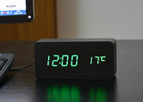 FiBiSonic Alarm Clocks with Thermometer ,Wood Wooden Led clocks, Digital Table Clock,Electronic Clocks With Cost