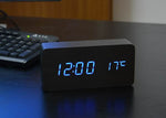 FiBiSonic Alarm Clocks with Thermometer ,Wood Wooden Led clocks, Digital Table Clock,Electronic Clocks With Cost