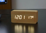 FiBiSonic Alarm Clocks with Thermometer ,Wood Wooden Led clocks, Digital Table Clock,Electronic Clocks With Cost