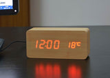 FiBiSonic Alarm Clocks with Thermometer ,Wood Wooden Led clocks, Digital Table Clock,Electronic Clocks With Cost