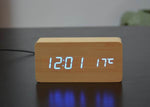 FiBiSonic Alarm Clocks with Thermometer ,Wood Wooden Led clocks, Digital Table Clock,Electronic Clocks With Cost