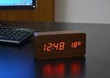 FiBiSonic Alarm Clocks with Thermometer ,Wood Wooden Led clocks, Digital Table Clock,Electronic Clocks With Cost