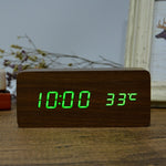 FiBiSonic Alarm Clocks with Thermometer ,Wood Wooden Led clocks, Digital Table Clock,Electronic Clocks With Cost