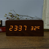 FiBiSonic Alarm Clocks with Thermometer ,Wood Wooden Led clocks, Digital Table Clock,Electronic Clocks With Cost