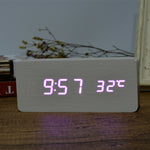 FiBiSonic Alarm Clocks with Thermometer ,Wood Wooden Led clocks, Digital Table Clock,Electronic Clocks With Cost