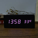 FiBiSonic Alarm Clocks with Thermometer ,Wood Wooden Led clocks, Digital Table Clock,Electronic Clocks With Cost