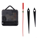 1 Set Silent Wall Clock Quartz Needle Movement Black and Red Hands DIY Replacement Part Repair Kit Tool Set Clock Mechanism