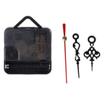 1 Set Silent Wall Clock Quartz Needle Movement Black and Red Hands DIY Replacement Part Repair Kit Tool Set Clock Mechanism