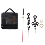 1 Set Silent Wall Clock Quartz Needle Movement Black and Red Hands DIY Replacement Part Repair Kit Tool Set Clock Mechanism