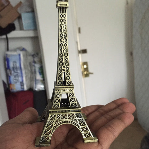 3pcs Metal Paris Eiffel Tower Crafts Creative Souvenir Model Table Miniaturas Desk Ornaments Vintage Figurine Craft Home Decor