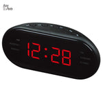 LumiParty New Fashion Modern AM/FM LED Clock Radio Electronic Desktop Alarm Clock Digital Table Clocks Snooze Function-30