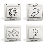 DIY Funny Cute Light bulb toilet paper Switch Stickers Wall Stickers Home Decoration Bedroom Parlor Decoration hot