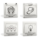 DIY Funny Cute Light bulb toilet paper Switch Stickers Wall Stickers Home Decoration Bedroom Parlor Decoration hot